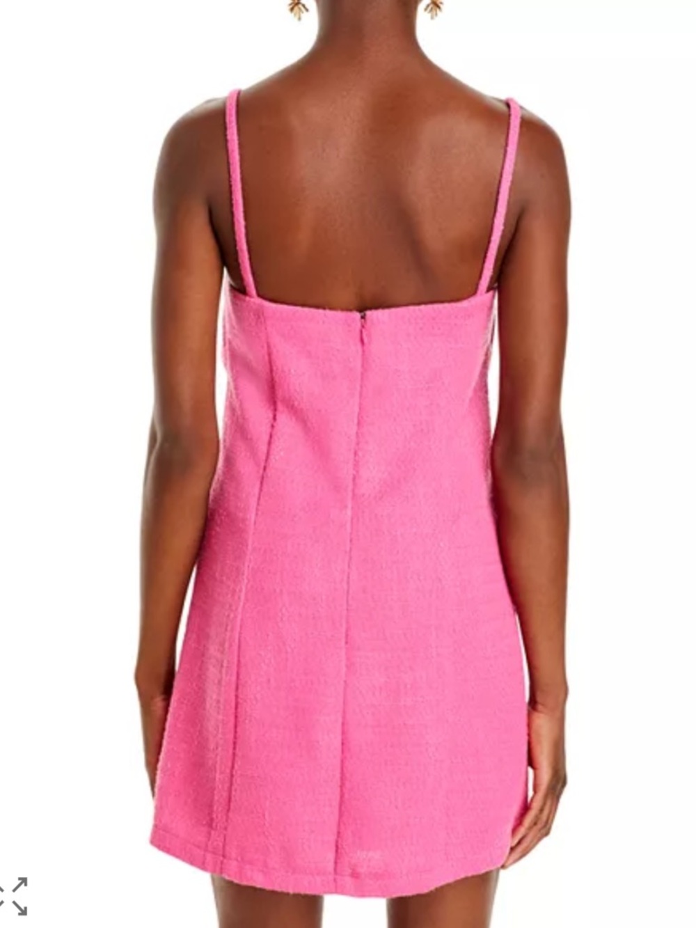 Women’s AQUA pink textured bow front dress- Size medium - Picture 4 of 10